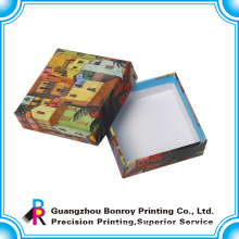 High end cardboard top and bottom colorful printed paper box